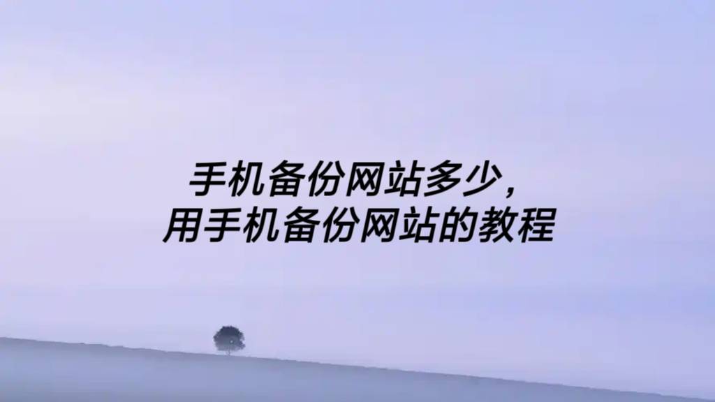 手机备份网站多少，用手机备份网站的教程
