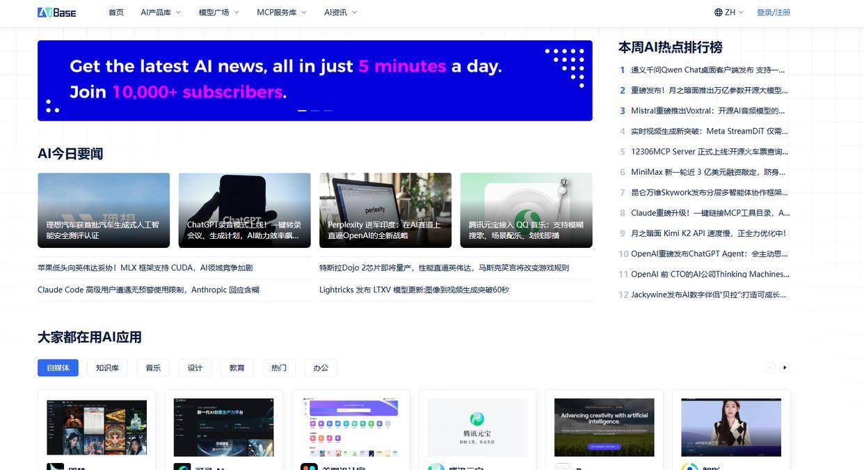 AI新闻聚合网站推荐：2025年最值得关注的AI资讯平台
